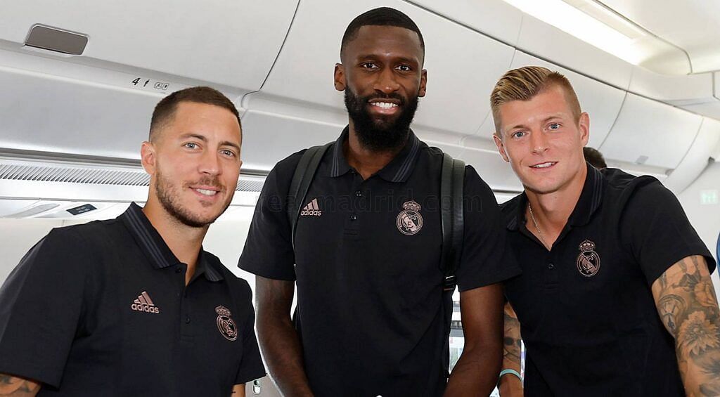 Rudiger has been surprised by Kroos (right)